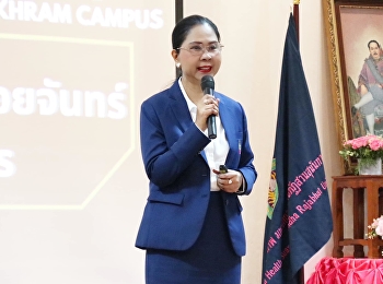 The Vice President for Academic Affairs
welcomed new students at the Samut
Songkhram Campus during the New Student
Orientation Ceremony for the Academic
Year 2024..