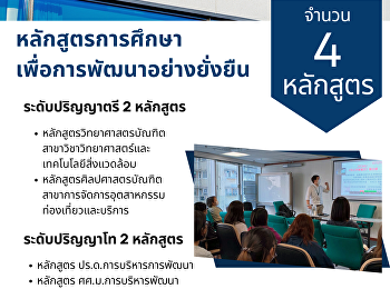 การศึกษาเพื่อ SDG
ปณิธานในการมอบการศึกษาที่มีประโยชน์ ในปี
พ.ศ. 2567